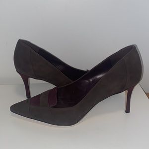 NEW! - Dark Brown/Wine - Nine West Molina Suede Dress Pump - Size 10.5